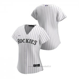 Maglia Baseball Donna Colorado Rockies Replica 2020 Primera Bianco