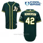 Maglia Baseball Uomo Oakland Athletics Dave Henderson 42 Verde Alterner Cool Base