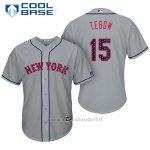 Maglia Baseball Uomo New York Mets 2017 Estrellas y Rayas Tim Tebow Grigio Cool Base