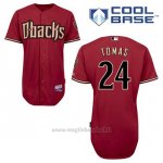 Maglia Baseball Uomo Arizona Diamondbacks 24 Yasmany Tomas Rosso Alterner Cool Base
