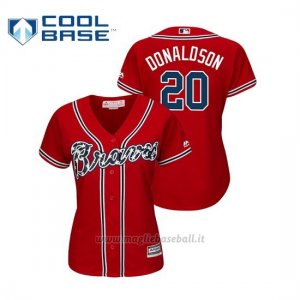 Maglia Baseball Donna Atlanta Braves Josh Donaldson Cool Base Official Alternato Rojo