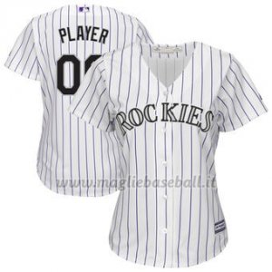 Maglia Baseball Donna Cleveland Indians Personalizzate Bianco