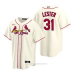 Maglia Baseball Uomo St. Louis Cardinals Jon Lester Replica Alternato Crema