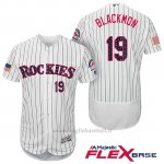 Maglia Baseball Uomo Colorado Rockies 2017 Estrellas y Rayas Charlie Neromon 19 Bianco Flex Base