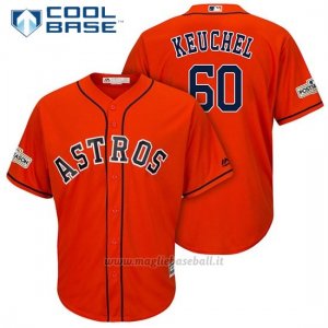 Maglia Baseball Uomo Houston Astros 2017 Postseason Dallas Keuchel Arancione Cool Base