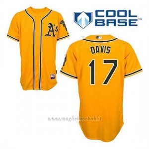 Maglia Baseball Uomo Oakland Athletics Ike Davis 17 Or Alterner Cool Base