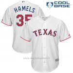 Maglia Baseball Uomo Texas Rangers 2017 Estrellas y Rayas Cole Hamels Bianco Cool Base