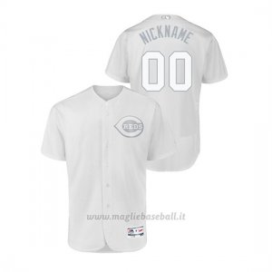 Maglia Baseball Hombre Cincinnati Reds Personalizzate 2019 Players Weekend Autentico Bianco