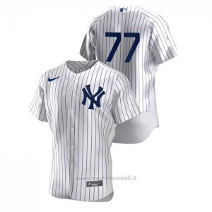 Maglia Baseball Uomo New York Yankees Clint Frazier Autentico Bianco