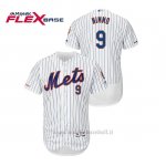 Maglia Baseball Uomo New York Mets Brandon Nimmo 150th Aniversario Patch Autentico Flex Base Bianco