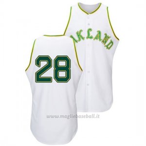 Maglia Baseball Uomo Oakland Athletics Matt Olson Throwback 1968 Bianco
