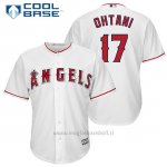 Maglia Baseball Uomo Los Angeles Angels 17 Shohei Ohtani Biancoofficial Giocatore Cool Base
