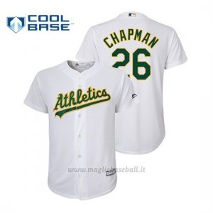 Maglia Baseball Bambino Oakland Athletics Matt Chapman Cool Base Official 1ªBianco