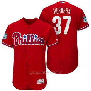 Maglia Baseball Uomo Philadelphia Phillies Odubel Herrera Scarlet 2017 Allenamento Primaverile Flex Base Giocatore