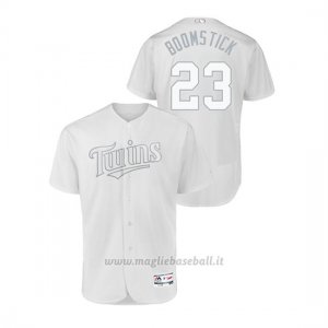 Maglia Baseball Hombre Minnesota Twins 23 Nelson Cruz 2019 Players Weekend Autentico Bianco