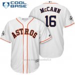 Maglia Baseball Uomo Houston Astros 2017 World Series Brian Mccann Bianco Cool Base