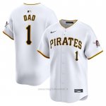 Maglia Baseball Uomo Pittsburgh Pirates #1 Dad Home Limited Bianco