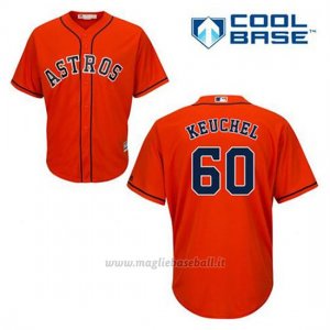 Maglia Baseball Uomo Houston Astros Dallas Keuchel 60 Arancione Alterner Cool Base
