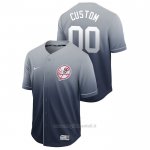 Maglia Baseball Uomo New York Yankees Personalizzate Fade Autentico Blu