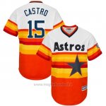 Maglia Baseball Uomo Houston Astros Jason Castro Turn Back The Clock Arancione