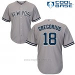 Maglia Baseball Uomo New York Yankees Didi Gregorius Grigio Autentico Collezione Cool Base