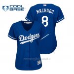 Maglia Baseball Donna Los Angeles Dodgers Manny Machado Cool Base Majestic Alternato Royal