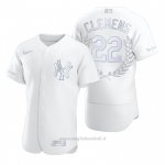 Maglia Baseball Uomo New York Yankees Roger Clemens Award Collection AL Cy Young Bianco