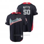Maglia Baseball Uomo All Star Game Boston Rosso Sox Mookie Betts 2018 1ªRun Derby American League Blu