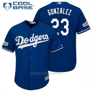 Maglia Baseball Uomo Los Angeles Dodgers 2017 Postseason Adrian Gonzalez Cool Base
