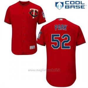 Maglia Baseball Uomo Minnesota Twins Byung Ho Park Majestic Autentico Collezione Scarlet Cool Base