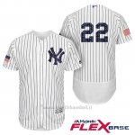 Maglia Baseball Uomo New York Yankees 2017 Estrellas y Rayas Jacoby Ellsbury Bianco Flex Base