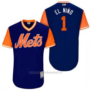 Maglia Baseball Uomo New York Mets 2017 Little League World Series Amed Rosario Royal