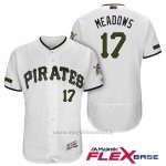 Maglia Baseball Uomo Pittsburgh Pirates Austin Meadows Bianco 2018 1ªAlterner Flex Base
