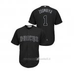 Maglia Baseball Hombre Arizona Diamondbacks 1 Jarrod Dyson 2019 Players Weekend Zoombiya Replica Nero
