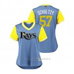 Maglia Baseball Donna Tampa Bay Rays Jaime Schultz 2018 Llws Players Weekend Schultzy Light TOrnto Blue Jays