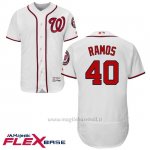 Maglia Baseball Uomo Washington Nationals Wilson Ramos Bianco Autentico Collezione Flex Base