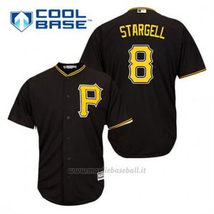 Maglia Baseball Uomo Pittsburgh Pirates Willie Stargell 8 Nero Alterner Cool Base