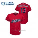 Maglia Baseball Bambino Cleveland Indians 13 Odell Beckham Jr Cool Base Mlb X Nfl Rosso