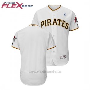 Maglia Baseball Uomo Pittsburgh Pittsburgh Pirates Bianco 2018 Dia del Padre Flex Base