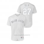 Maglia Baseball Hombre Toronto Blue Jays 27 Vladimir Guerrero Jr. 2019 Players Weekend Autentico Bianco