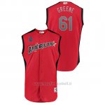 Maglia Baseball Hombre Detroit Detroit Tigers 2019 All Star Game Workout American League Shane Greene Rosso