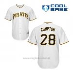 Maglia Baseball Uomo Pittsburgh Pirates Brandon Cumpton 28 Bianco 1ªCool Base