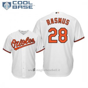 Maglia Baseball Uomo Baltimore Orioles Colby Rasmus Cool Base Majestic 1ªBianco