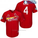 Maglia Baseball Uomo St. Louis Cardinals Yadier Molina Scarlet 2017 Allenamento Primaverile Cool Base Giocatore