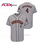 Maglia Baseball Uomo Houston Astros George Springer 150th Aniversario Patch Flex Base Grigio