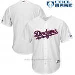 Maglia Baseball Uomo Los Angeles Dodgers 2017 Estrellas y Rayas Bianco Cool Base
