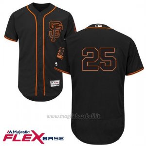 Maglia Baseball Uomo San Francisco Giants Barry Bonds Nero Flex Base Autentico Collezione