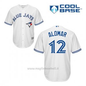 Maglia Baseball Uomo Toronto Blue Jays Roberto Alomar 12 Bianco 1ªCool Base