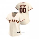 Maglia Baseball Donna San Francisco Giants Personalizzate 2020 Replica Primera Crema