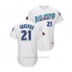 Maglia Baseball Uomo Arizona Diamondbacks Zack Greinke Throwback 1998 Bianco